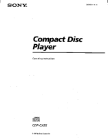 Sony CDP-CX55 - Owners Manual 